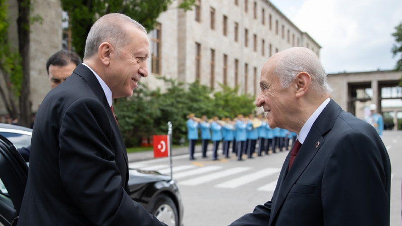 Cumhurbaşkanı milletvekili andiçme törenleri için TBMM’ye geldi