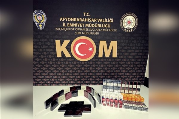 Afyonkarahisar’da 120 paket gümrük kaçağı sigara ele geçirildi