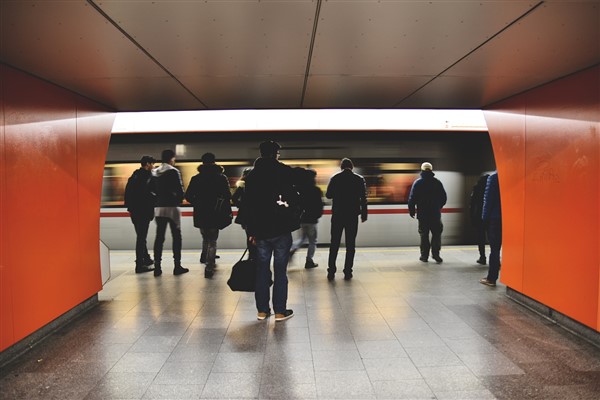 Marmaray Yenikapı İstasyonu'nda bir