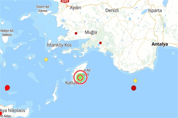 Akdeniz'de 4.7 büyüklüğünde deprem