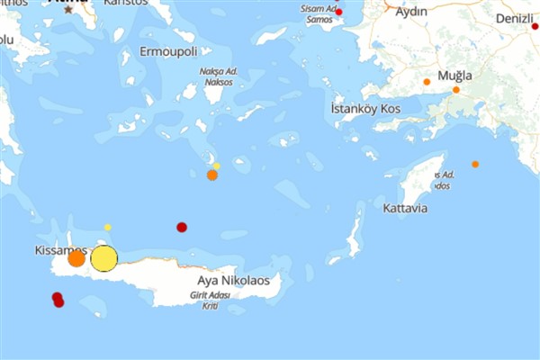 Akdeniz’de 5.1 büyüklüğünde deprem