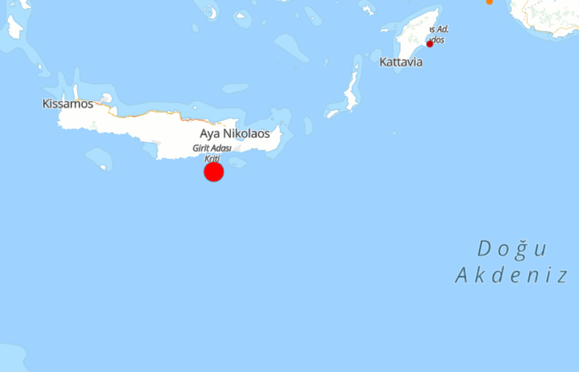 Akdeniz'de 4.0 büyüklüğünde deprem