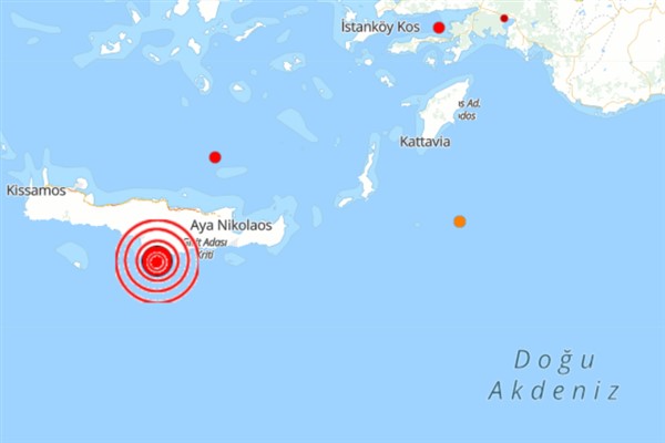 Akdeniz’de 5.2 büyüklüğünde deprem