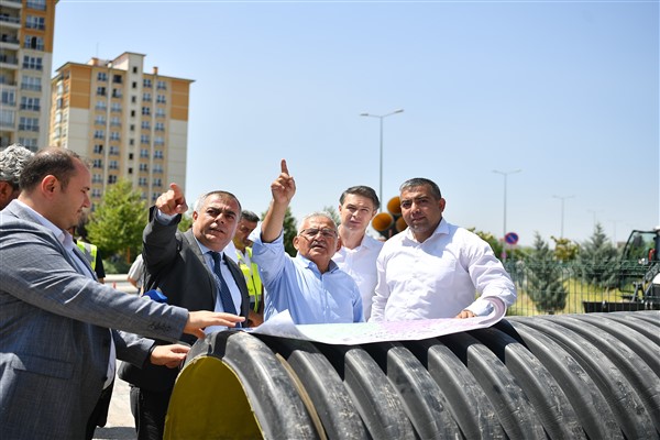 Başkan Büyükkılıç, 10 milyon TL’lik yağmur suyu hattı yatırımını yerinde inceledi