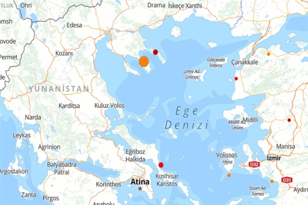 Yunanistan'da 4.1 büyüklüğünde deprem