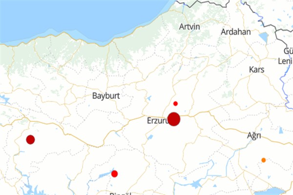 Erzurum'da 4.0 büyüklüğünde deprem