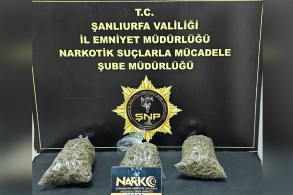 Şanlıurfa’da 2 kilo 950 gram skunk ele geçirildi