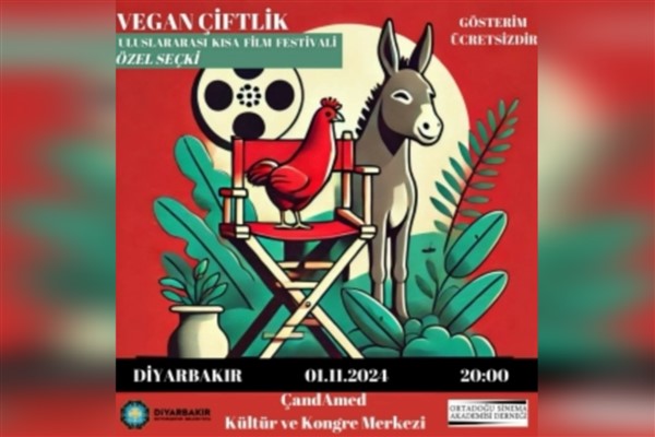 Vegan Çiftlik Uluslararası kısa film festivali özel seçkisi, Diyarbakır’da gösterilecek