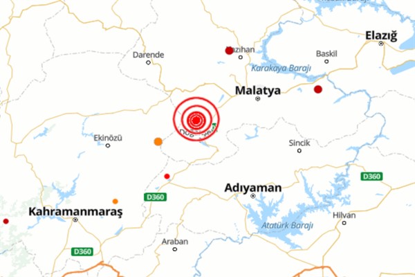 Malatya'da 4.5 büyüklüğünde deprem